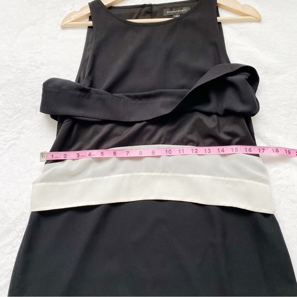 Banana Republic Vintage Style Black & Cream Layered Dress - Picture 6 of 12